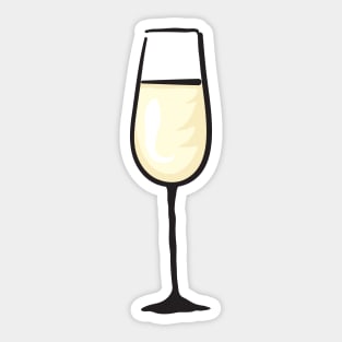 Glass of white wine Sticker